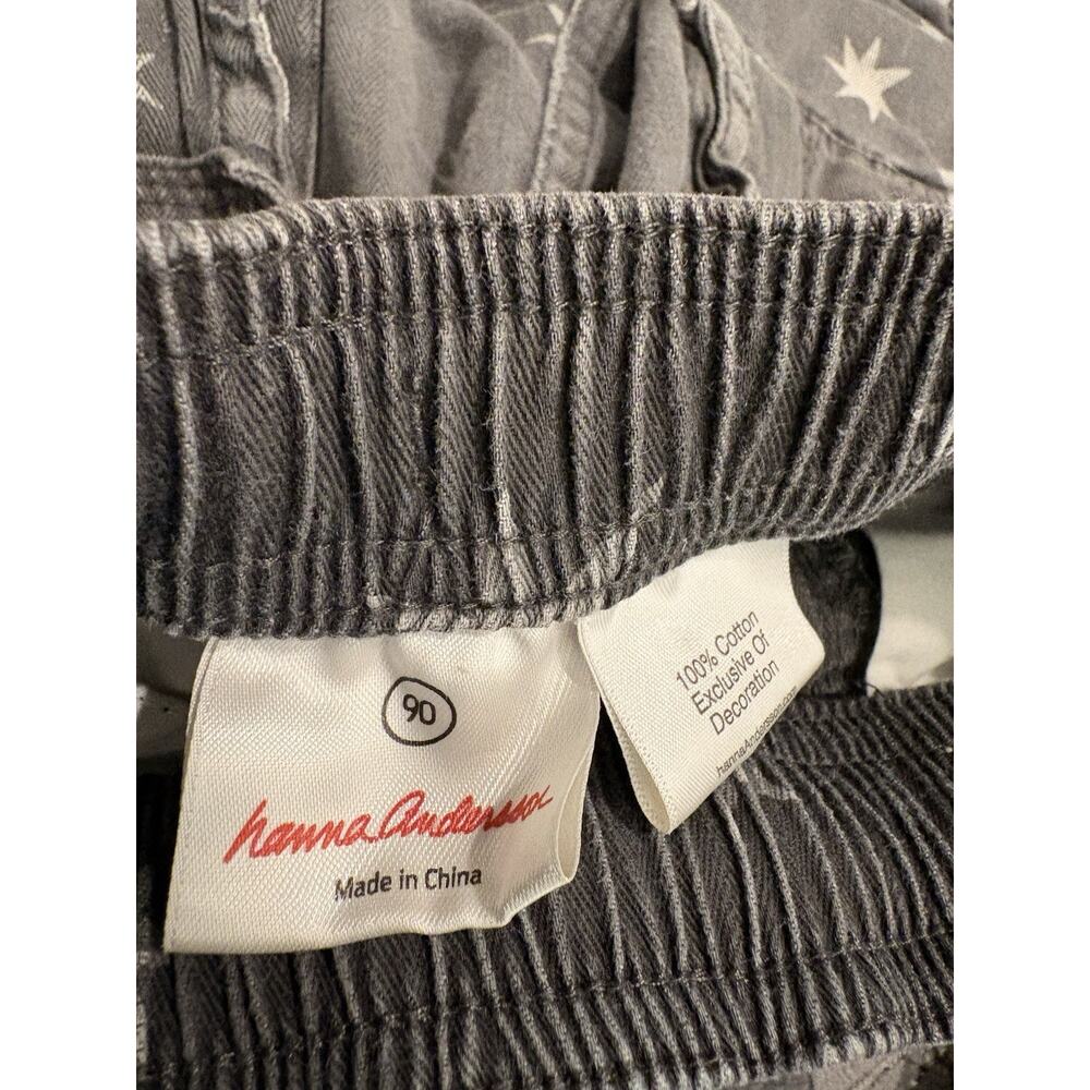 Hanna Andersson Boys Bottoms Set Tan Khaki Cargo Shorts Gray Star Size 90 US 3T - Picture 6 of 9